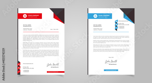 Abstract Letterhead Design Modern Business Letterhead Design Template