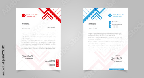 Abstract Letterhead Design Modern Business Letterhead Design Template