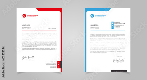 Abstract Letterhead Design Modern Business Letterhead Design Template