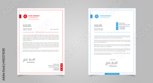 Abstract Letterhead Design Modern Business Letterhead Design Template
