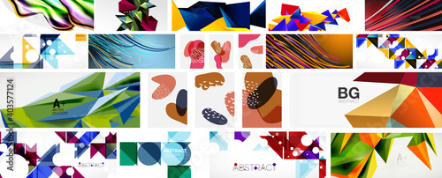 Set of abstract backgrounds. Vector illustration for covers, banners, flyers, social media