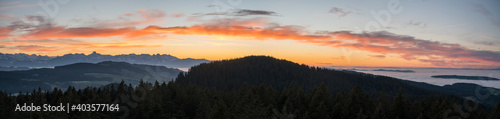 panoramic view of Emmental at sunset from Chuderhüsi © schame87