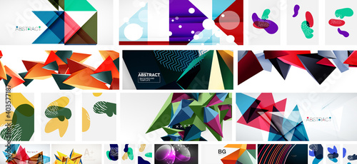Set of abstract backgrounds. Vector illustration for covers, banners, flyers, social media