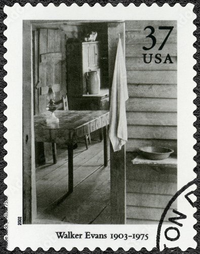 USA - 2002: shows Photo by Walker Evans (1903-1975), Washroom and Dining Area of Floyd Burroughs Home, Hale County, Alabama, series Masters of American Photography, 2002 photo