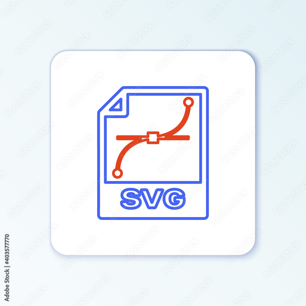 Line SVG file document. Download svg button icon isolated on white background. SVG file symbol. Colorful outline concept. Vector. Line SVG file document. Download svg button icon isolated on white background. SVG file symbol. Colorful outline concept. Vector.