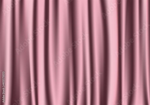 Illustration of pink curtains.  Vector illustration.