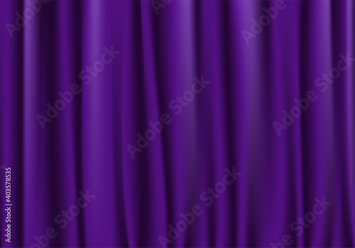Illustration of purple curtains. Vector illustration.