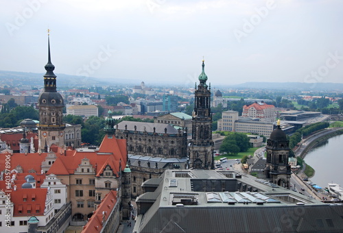 Panorama der Altstadt von Dresden, Sachsen