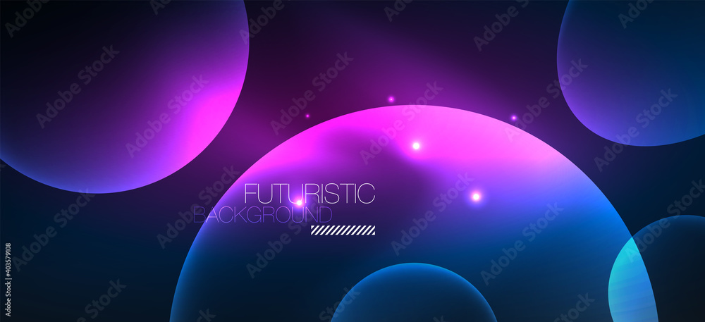 Neon ellipses abstract backgrounds. Shiny bright round shapes glowing in the dark. Vector futuristic illustrations for covers, banners, flyers and posters and other Neon ellipses abstract backgrounds. Shiny bright round shapes glowing in the dark. Vector futuristic illustrations for covers, banners, flyers and posters and other