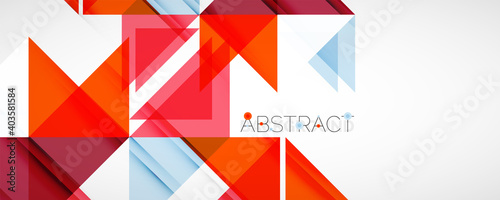 Set of vector triangle geometric backgrounds. Vector illustration for covers, banners, flyers and posters and other designs