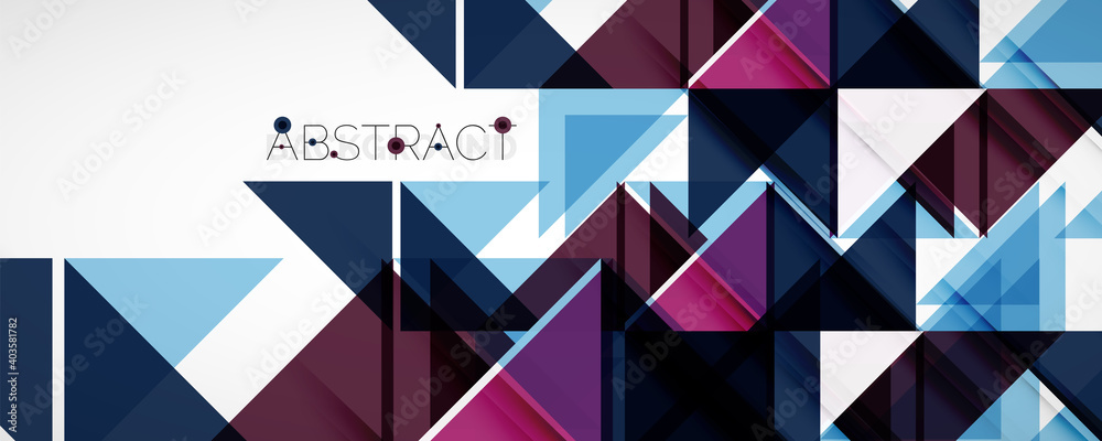 Set of vector triangle geometric backgrounds. Vector illustration for covers, banners, flyers and posters and other designs Set of vector triangle geometric backgrounds. Vector illustration for covers, banners, flyers and posters and other designs