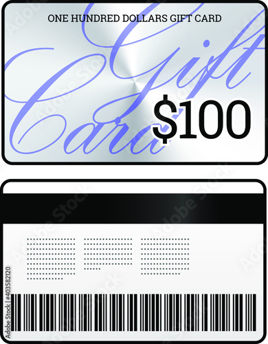 A $100 gift card in a simple, classy, sophisticated design.