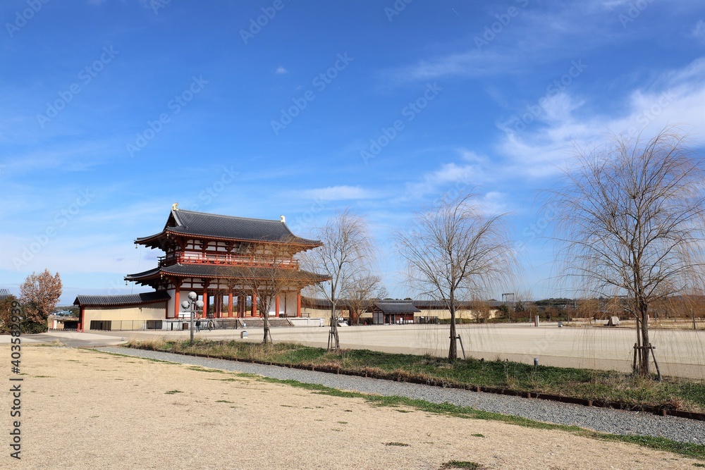 平城京　大極殿と朱雀門