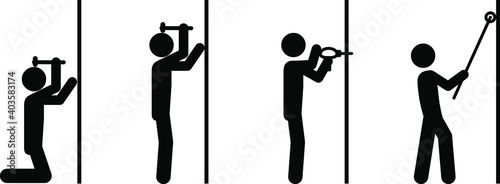 People icons: manual work postures.