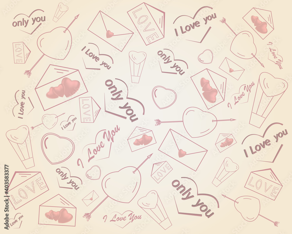 I love you Valentine's Day. Vector illustration.
I love you Valentine's Day. Vector illustration.