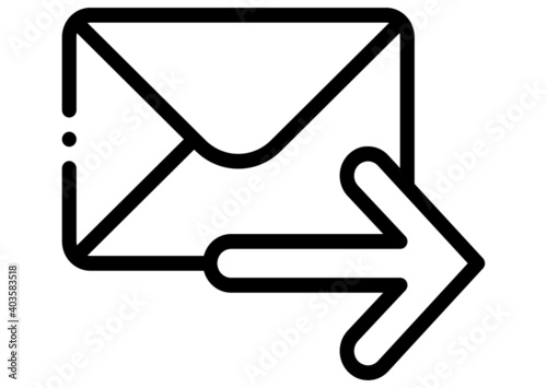 Forward Email Icon VECTOR for apps and website