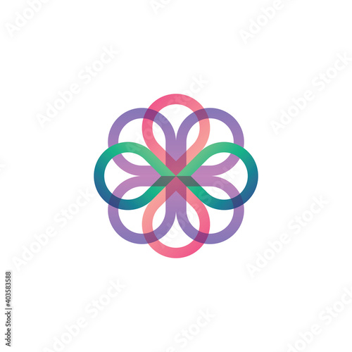 Flower Color logo design