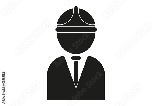 Capataz, encargado de obra, o jefe de obra sobre fondo blanco