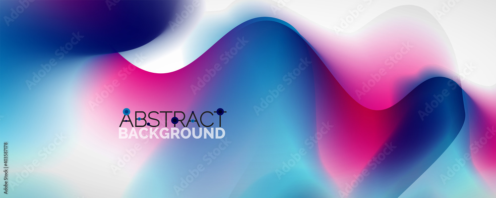 Fluid color gradient abstract background, trendy colorful wallpaper. Vector illustration for placards, brochures, posters, banners and covers