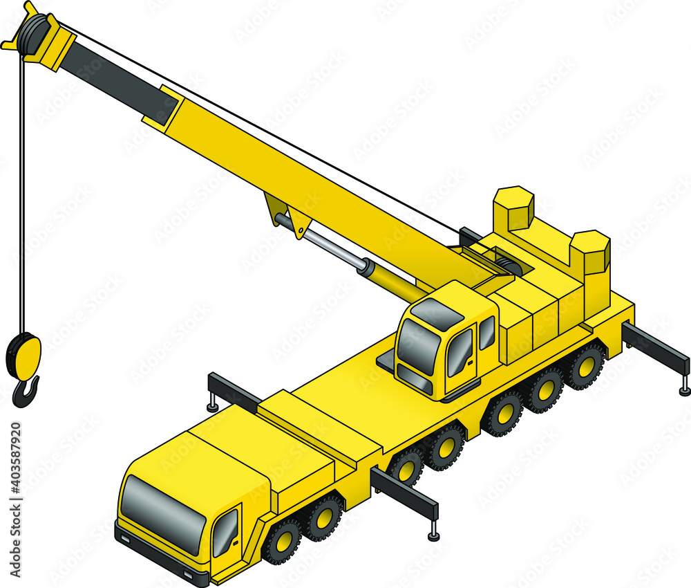 Obraz premium A truck crane.