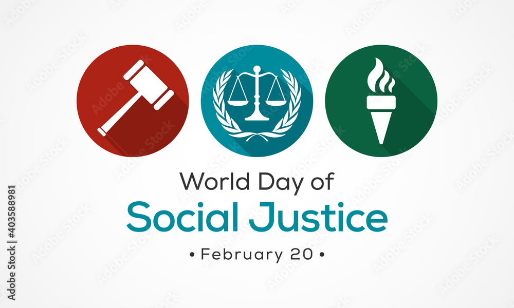 World Day of Social Justice is an international day recognizing the need to promote social justice, which includes efforts to tackle issues such as poverty, gender equality. Vector illustration. World Day of Social Justice is an international day recognizing the need to promote social justice, which includes efforts to tackle issues such as poverty, gender equality. Vector illustration.