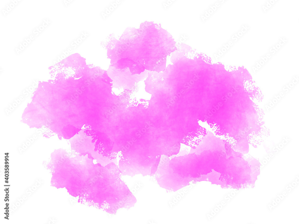 Beautiful abstract splash purple watercolor on white background. The concept for for design, wallpaper, banner..