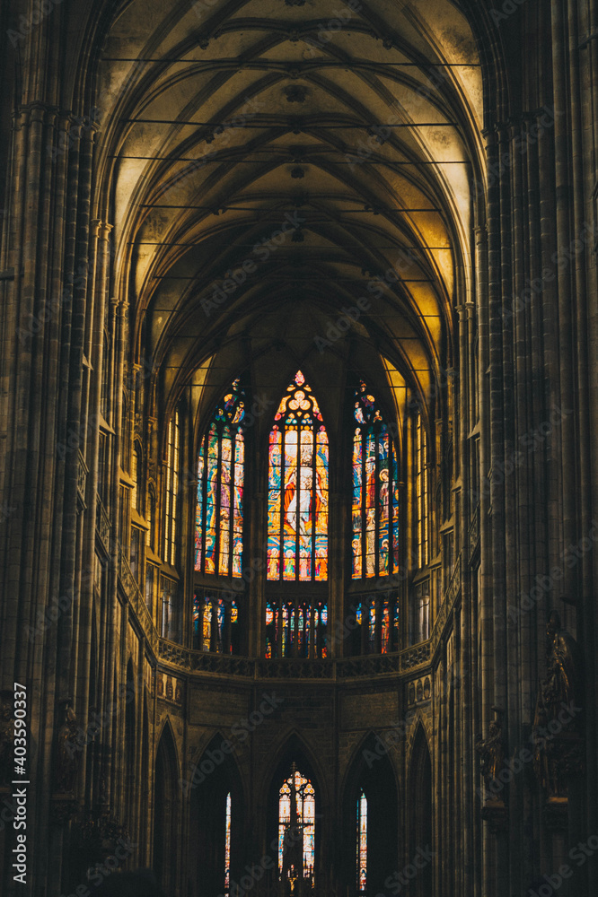 St Vitus Cathedral, Hradcany, Prague Castle, Czech Republic, December 2017