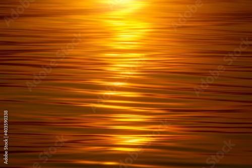 Close up water surface with sunlight.