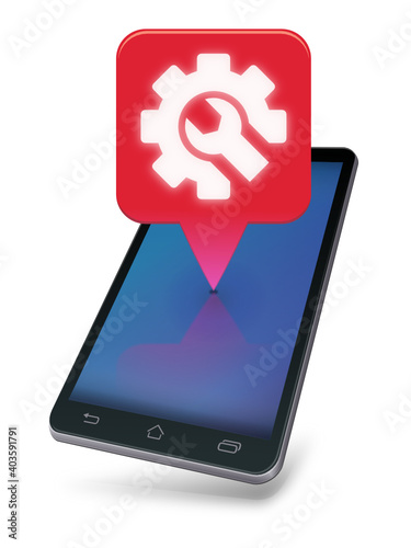 Smartphone avec un très mauvais indice de réparabilité rouge