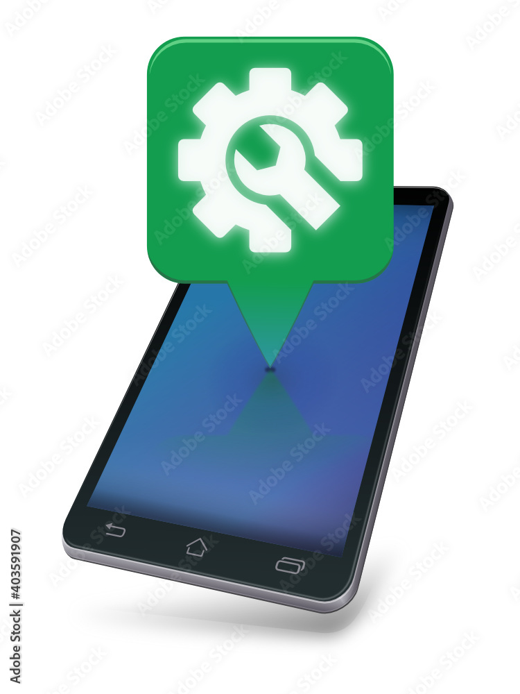 Smartphone avec un excellent indice de réparabilité vert Smartphone avec un excellent indice de réparabilité vert