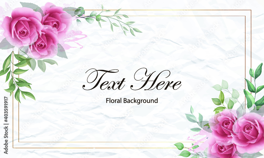 Flower rose floral card pattern pink wedding design frame love vintage nature illustration invitation flowers.