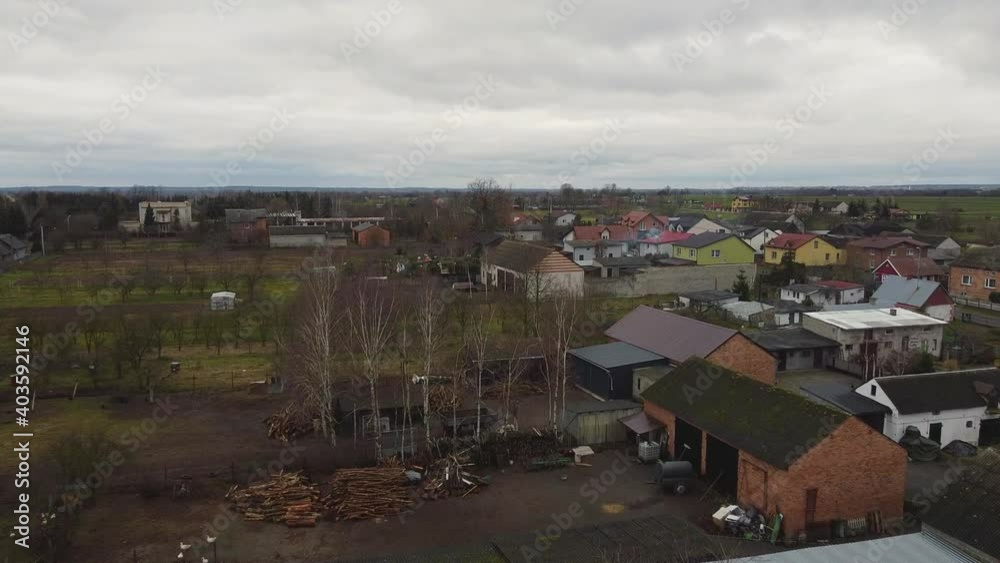 A small village in central Poland filmed from above. A small village in central Poland filmed from above.