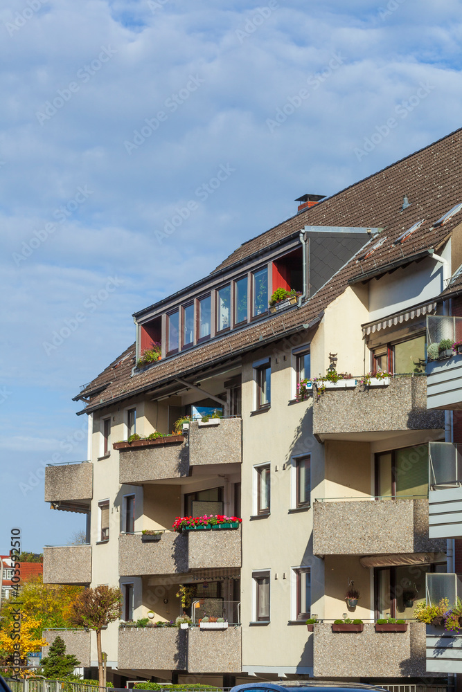 Moderne Wohngebäude, Findorff, Bremen, Deutschland, Europa