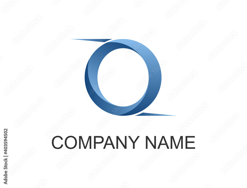 The logo is the initials O in blue The logo is the initials O in blue