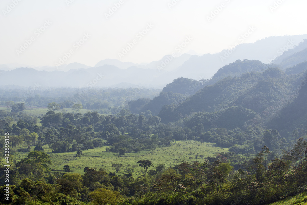 Guatemala, Central America: in the highlands of Guatemala in the morning dust