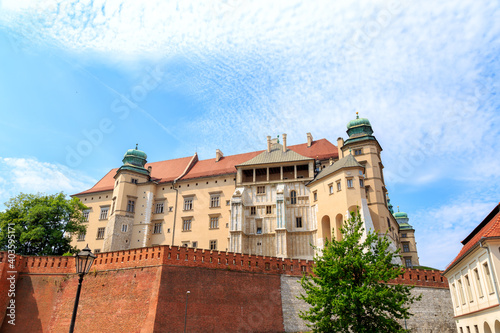 Krakow, Poland. Wawel Danish Tower. Wawel Residency Castle is located in the center of Krakow. Built by order of King Casimir III the Great photo