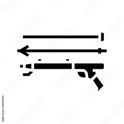 harpoon weapon glyph icon vector. harpoon weapon sign. isolated contour symbol black illustration