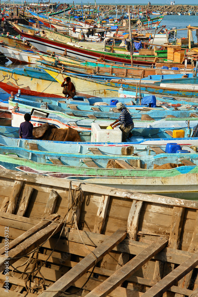 Al-Hudaydah  fishing port in Jemen on the Red Sea