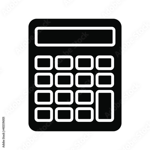 Calculator icon vector. Savings, finances sign isolated on white, economy concept. vector illustration