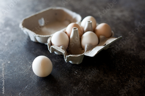 5 Eggs in a tray