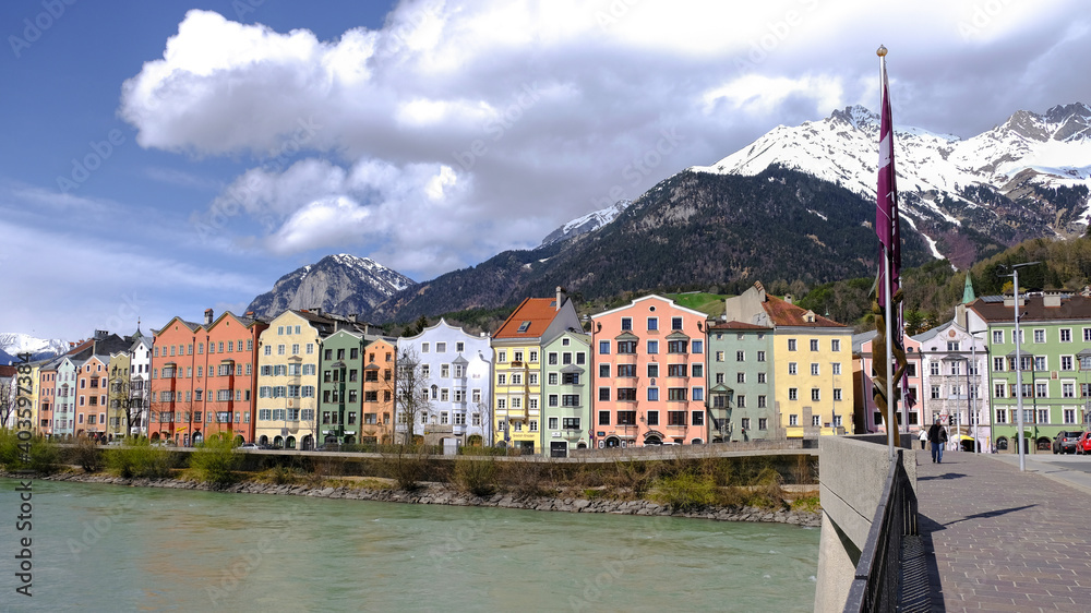 Innsbruck - April:view from the Innbrücke