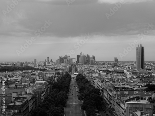 view of Paris from the Arc de Triumph