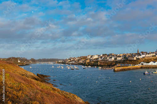 The harbor of Le Conquet in its estuary