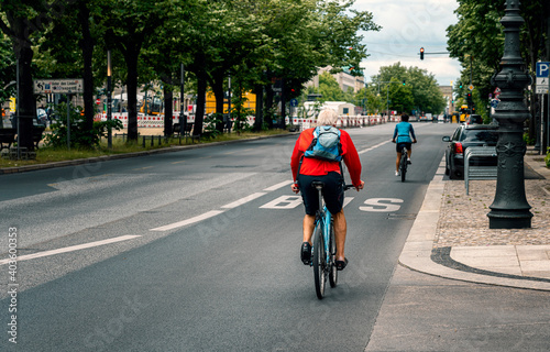 Cyclists in Berlin traffic
