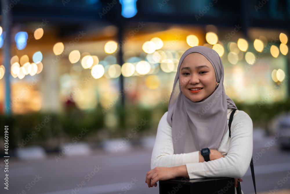 Young teenager waiting vehicle at stop station. Young teenager waiting vehicle at stop station.
