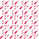 Red and white pen on white background, isolated, close-up, copy space for text, pattern