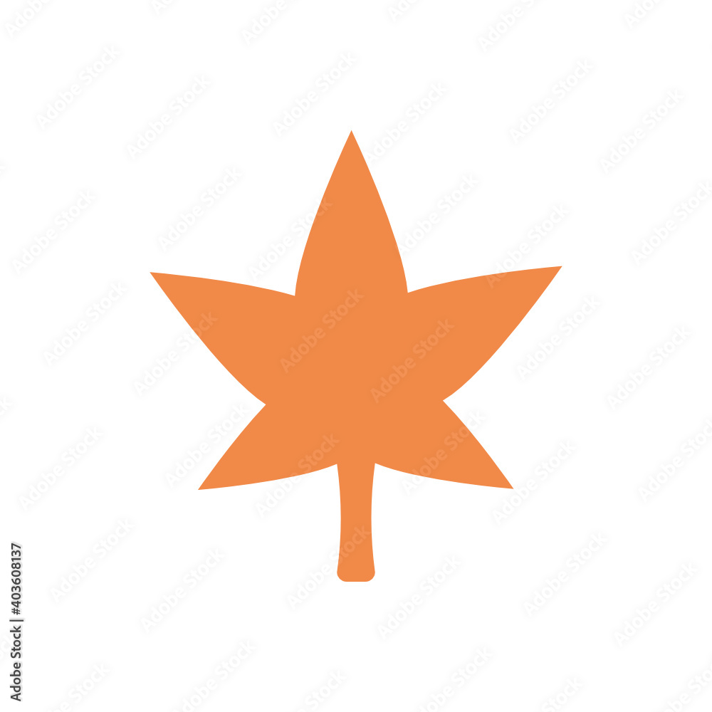 Leaf flat vector graphic illustration icon isolated Leaf flat vector graphic illustration icon isolated