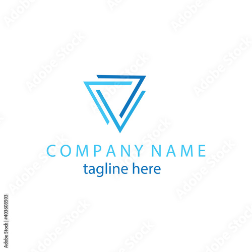 logo template outline triangle illustration for design company vector Free Download logo template outline triangle illustration for design company vector - GFXLoad