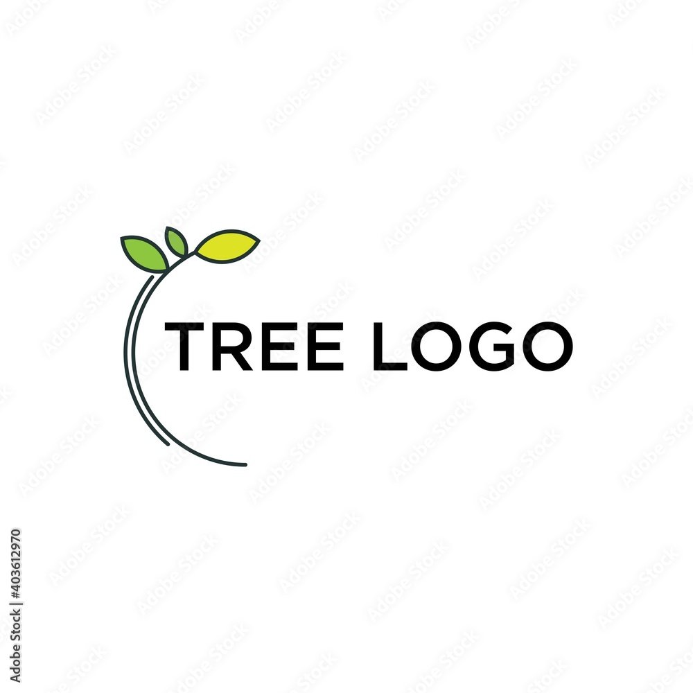 Fototapeta premium Tree logo, vector logo template