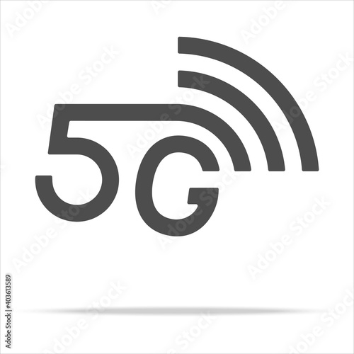 5G  vector icon,  5th generation of cellular network technology. 
